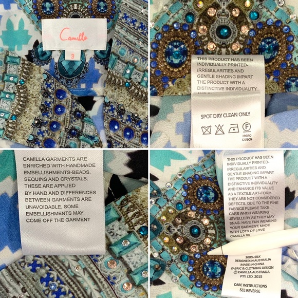 🔥‼️SOLD‼️🔥 CAMILLA FRANKS Blue Silk overlay - Picture 6 of 9